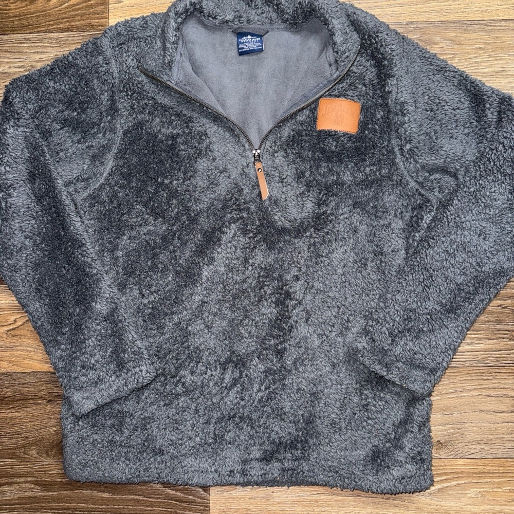 Charles River Apparel Charcoal Sherpa Quarter-Zip Jim Beam
